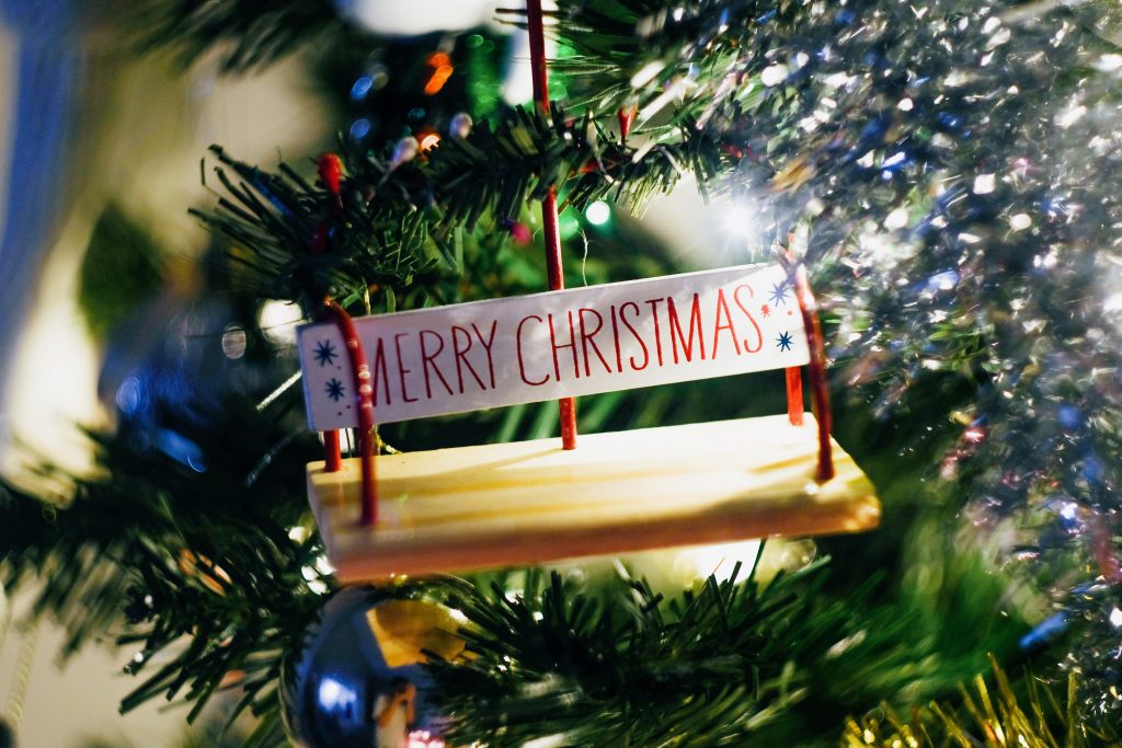 'Merry Christmas' Christmas tree ornament