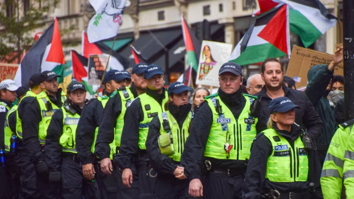 Pro-Palestine marches continued in the capital. 